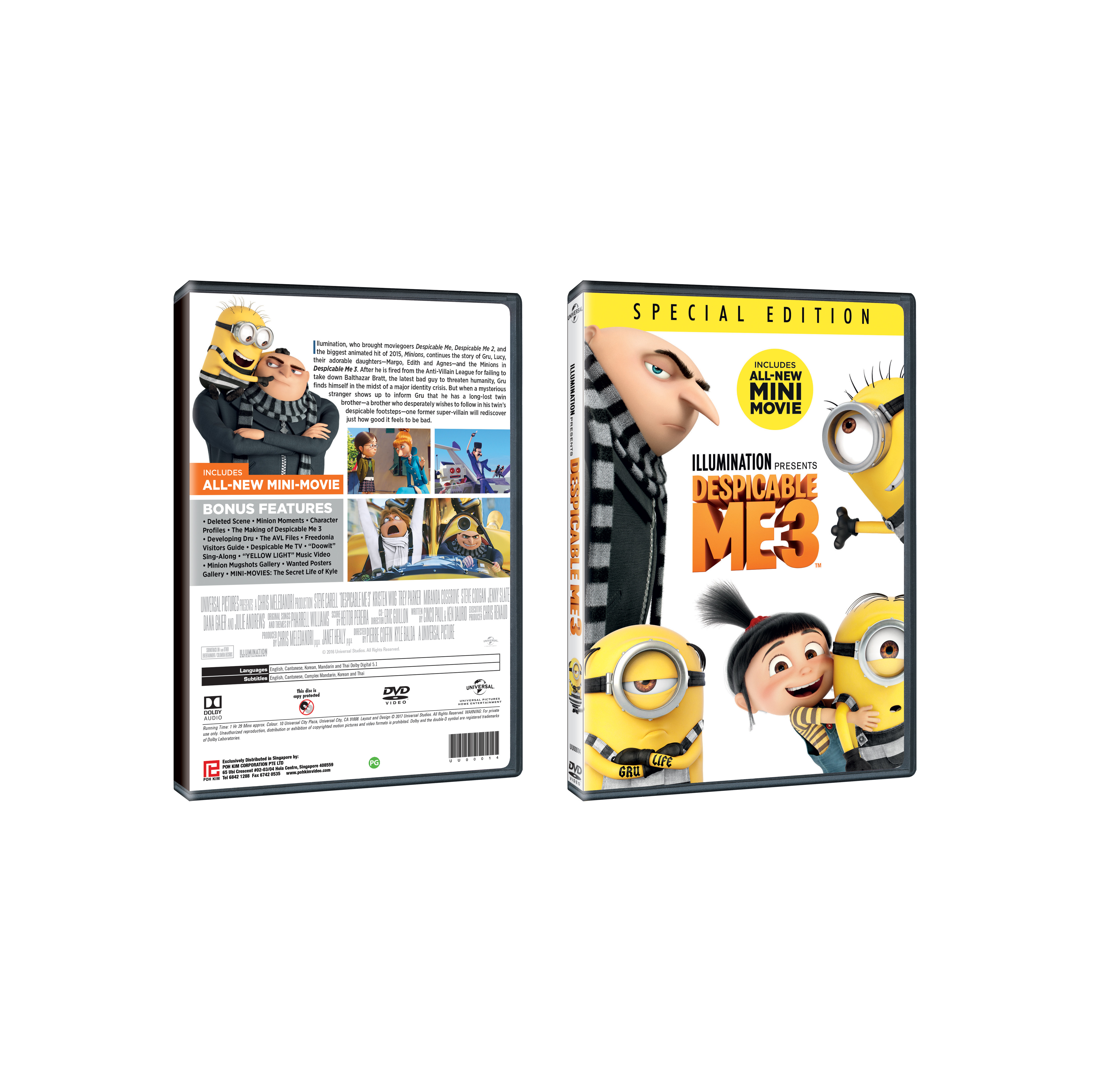 Despicable Me 3 Special Edition Dvd Poh Kim Video