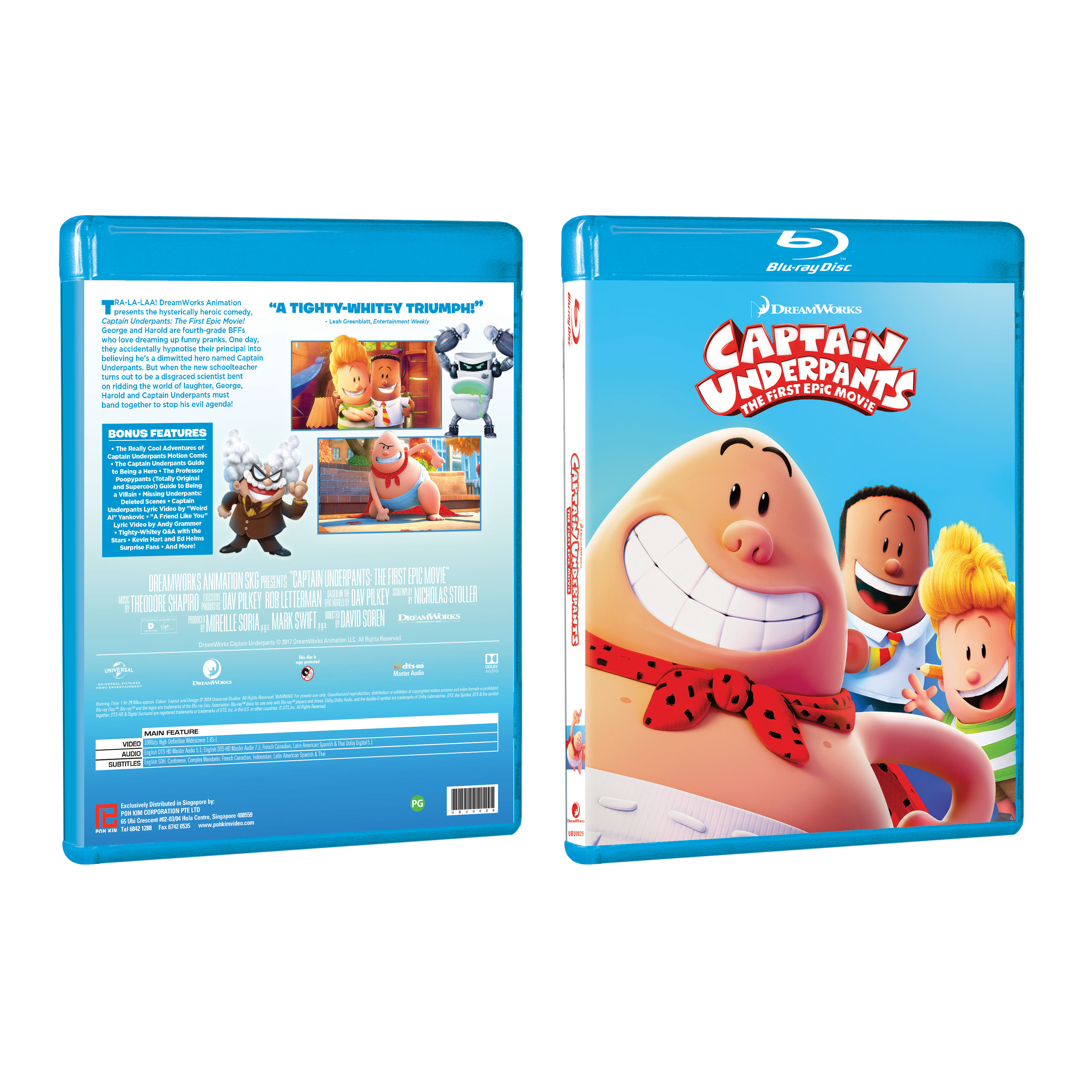 Captain Underpants: The First Epic Movie (Blu-ray) - Poh Kim Video