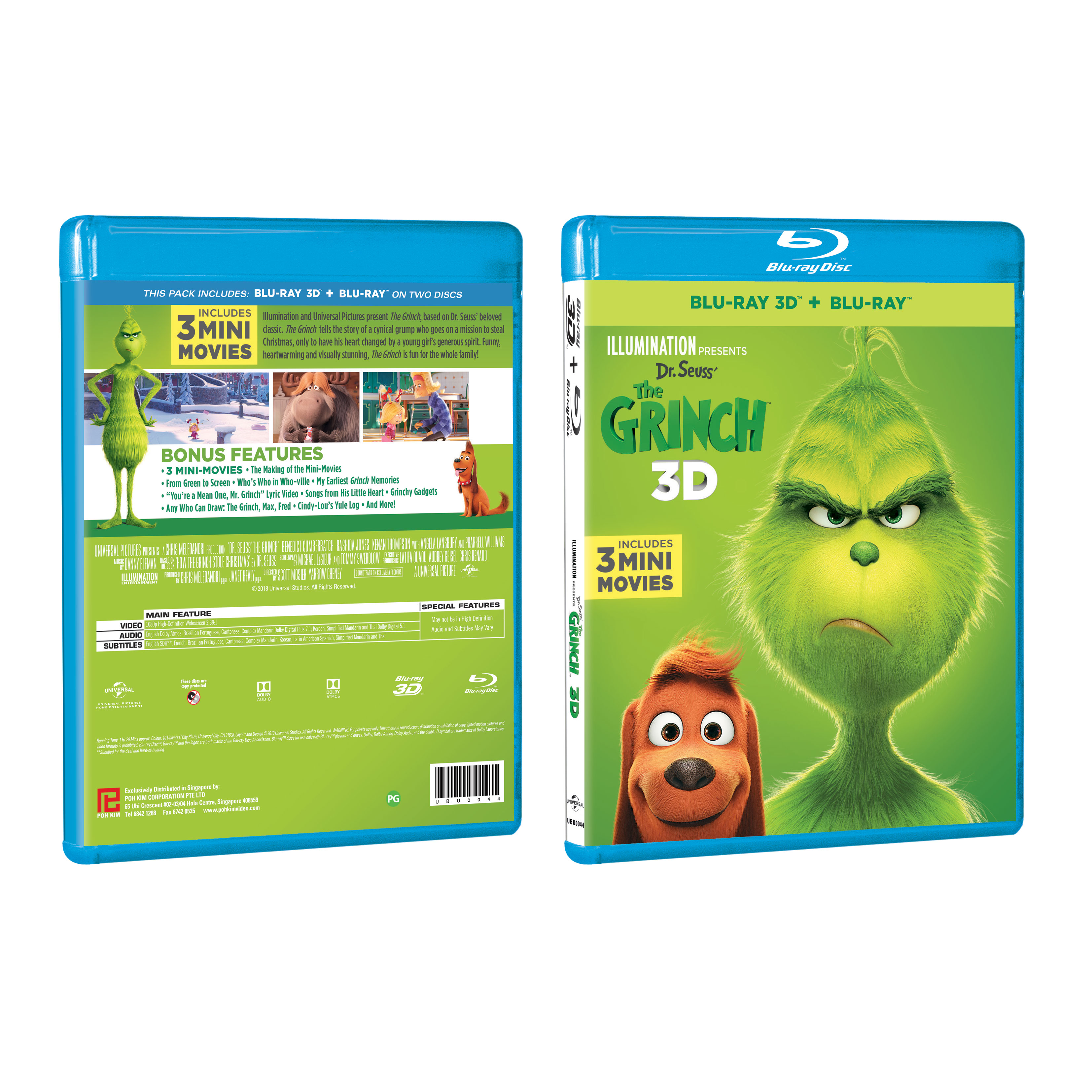 The Grinch (2018) (3D Bluray + Bluray) Poh Kim Video